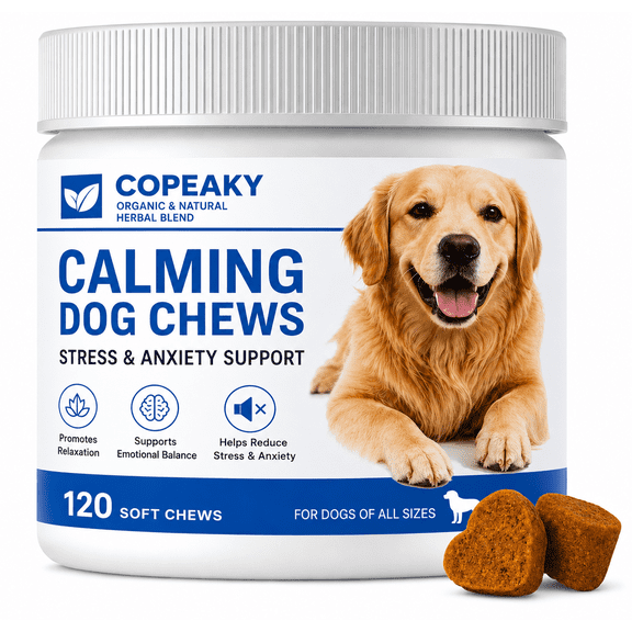 Calming Chews for Dogs, Dog Calming Chews For Anxiety Relief, Helps Stress Relief, Soft Dog Chews 120Count