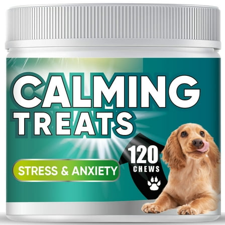 Calming Chews for Dogs, Dog Calming Treats, Stress & Anxiety Relief Treats for Dogs, 120 Chews
