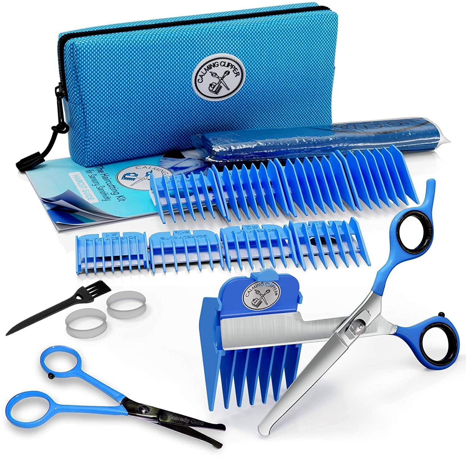 Calming Clipper® The Silent Haircutting Kit for Children with Autism and Sensory Sensitivity Right-Handed Includes Barber Cape & Safety Scissor