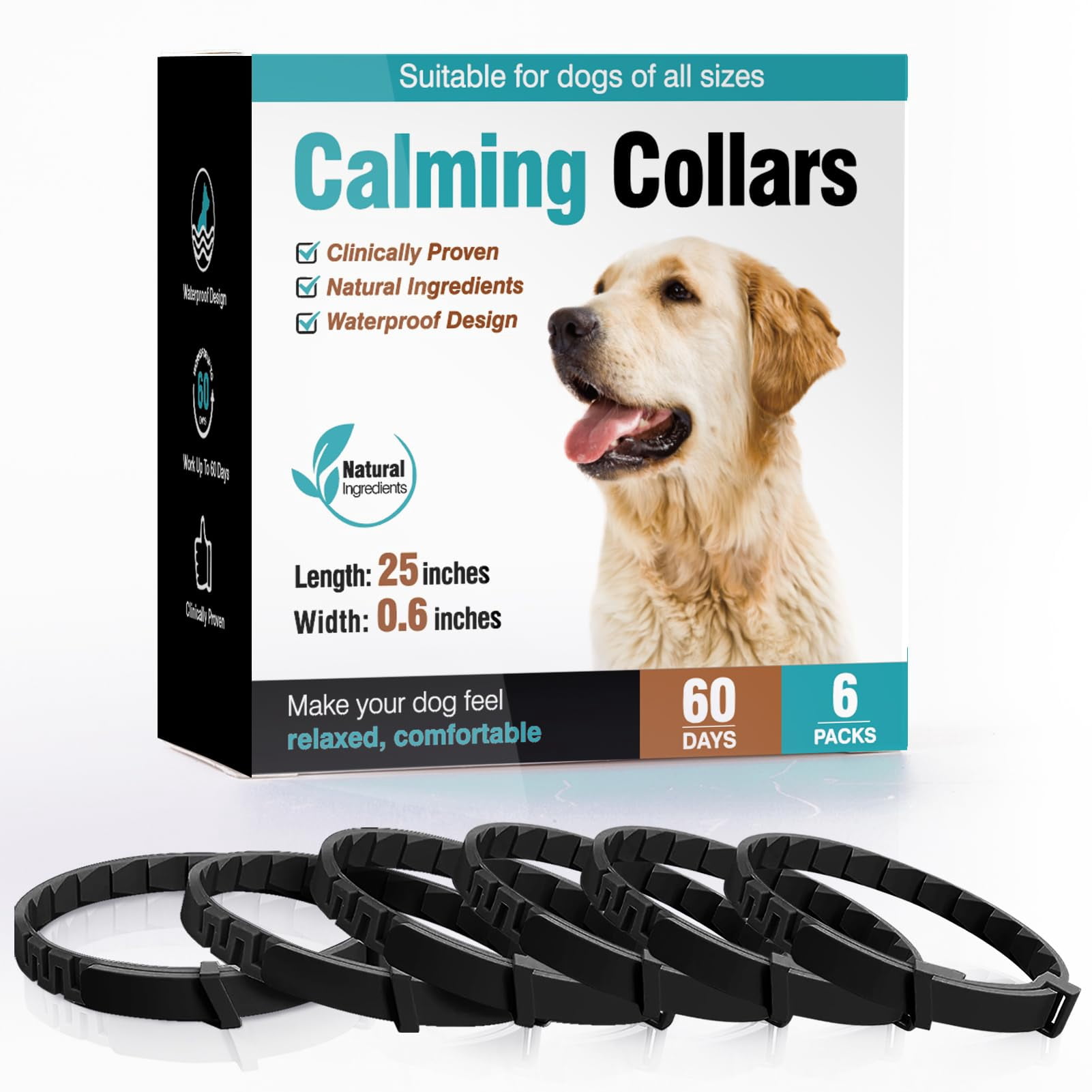 Picture of Calming Collar for AJH3 Dogs 6 Packs Dog Calming Collar Separation ...