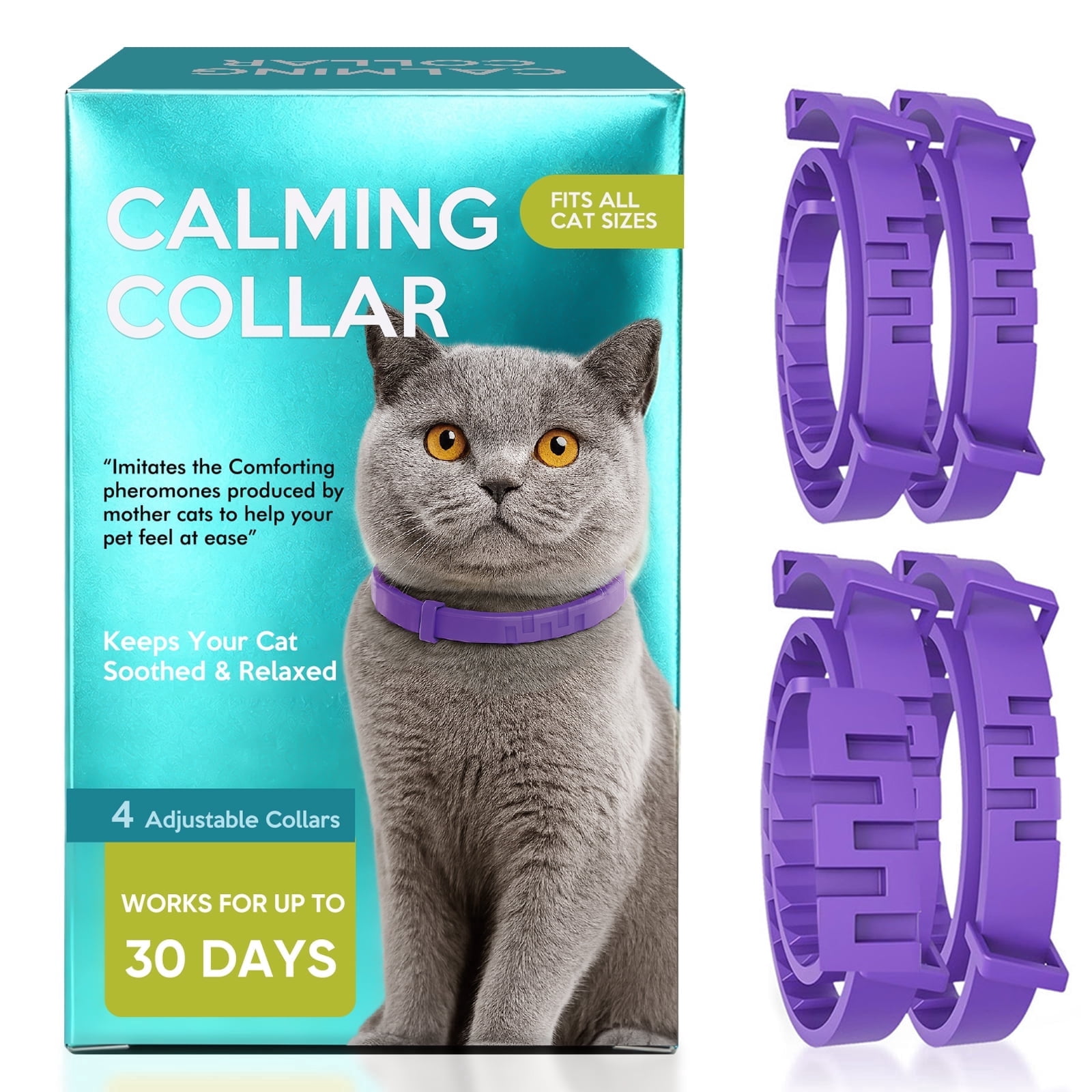 Image result for Calming Collar for Cats, Cat Collar, Cat Anxiety Relief Adjustable ...