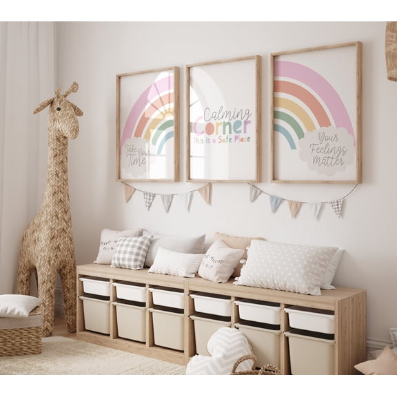 Calming Corner Poster Feelings Poster Grounding Techniques Living, , Poster Only