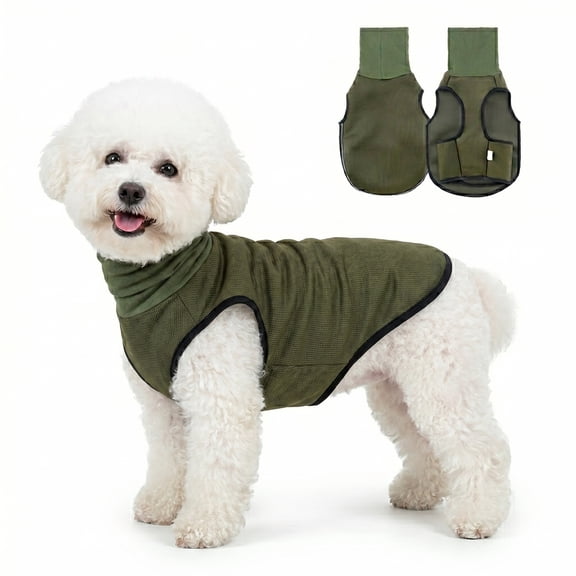 Amztom Calming Dog Anxiety Vest with Ear Cover, Breathable & Skin-Friendly Coat for Thunder, Fireworks, Travel & Separation Relief,Green,XS