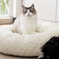 thumbnail image 1 of Calming Dog Bed, 16" Plush Active cat Bed, Anti Anxiety Round Donut Dog Bed, Washable and Calm Orthopedic pet Bed, Improve Sleep, Soft cat Litter, Suitable for Small and Medium-Sized Cats and Dogs, 1 of 8