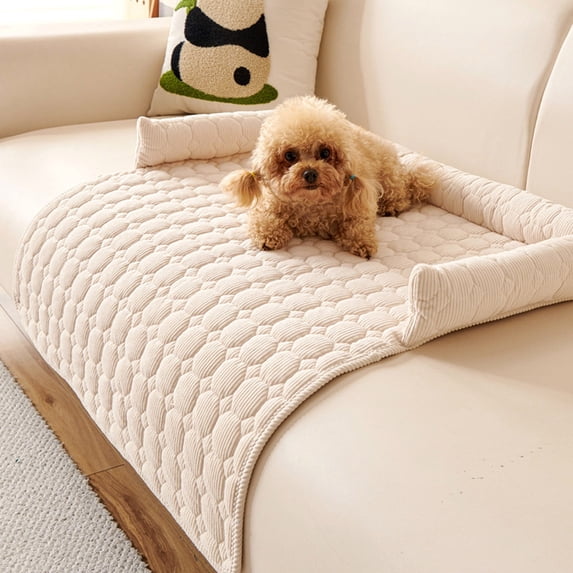Calming Dog Bed Fluffy Plush Dog Mat for Furniture Protector with Removable Washable Cover for Large Medium Small Dogs and Cats 29.5x29.5 inch