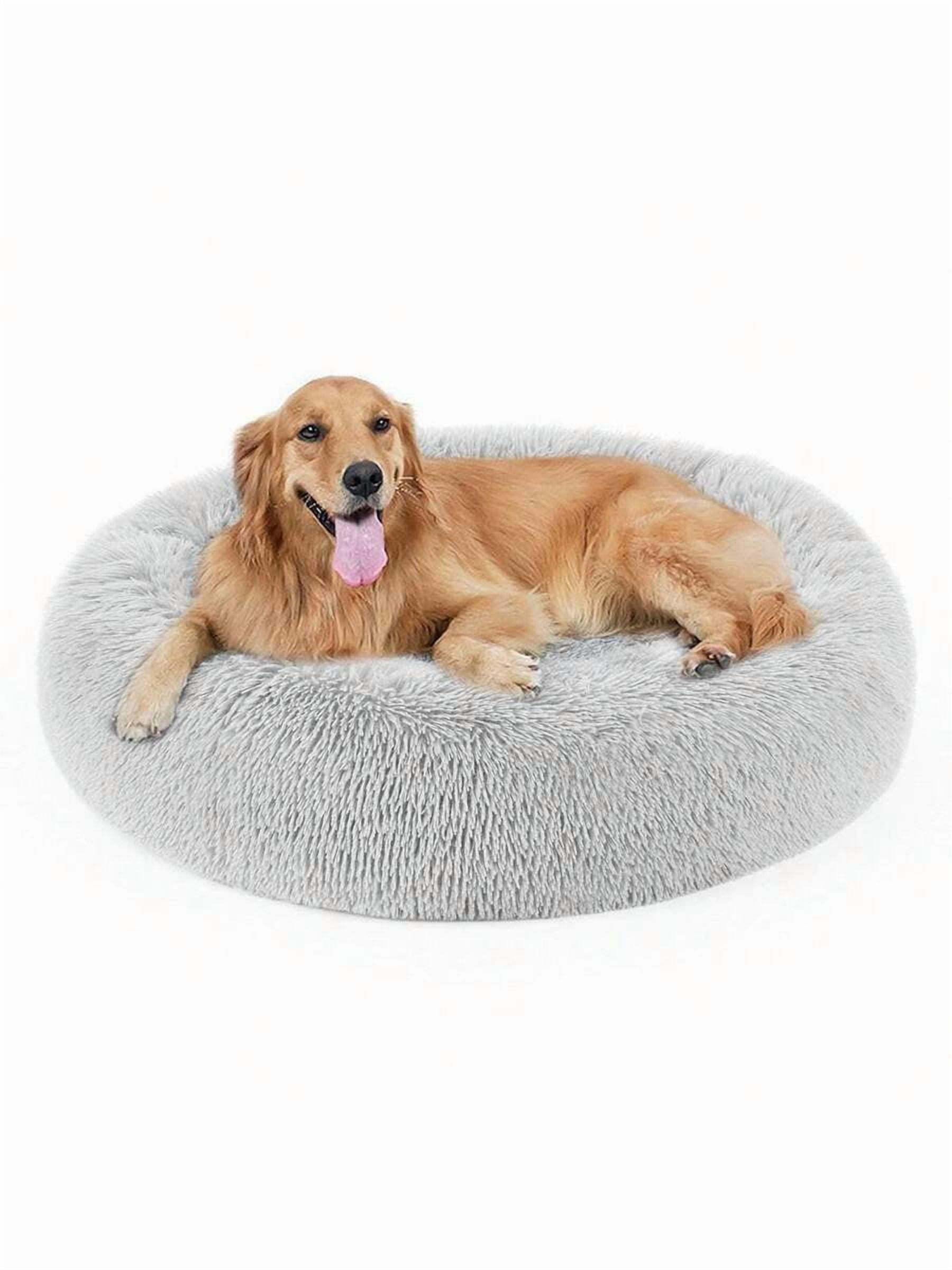 Calming Dog Bed (L/XL/XXL) For Medium And Large Dogs Comfortable Pet Bed  Donut Cuddler Up To 55/77/100lbs