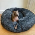 thumbnail image 1 of Calming Dog Bed for Medium Dogs - Donut Washable Medium Pet Bed, 30 inches Anti-Slip Round Fluffy Plush Faux Fur Cat Bed, Fits up to 45 lbs Pets, 1 of 4