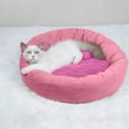 thumbnail image 1 of Calming Dog Beds with Pillow for Small Medium Dogs and Cats, Round Dog Cuddler Cozy Bed, Washable Fluffy Plush Pet Bed Thickened Dog Kennel Mat for Puppy Sleeping, 1 of 7