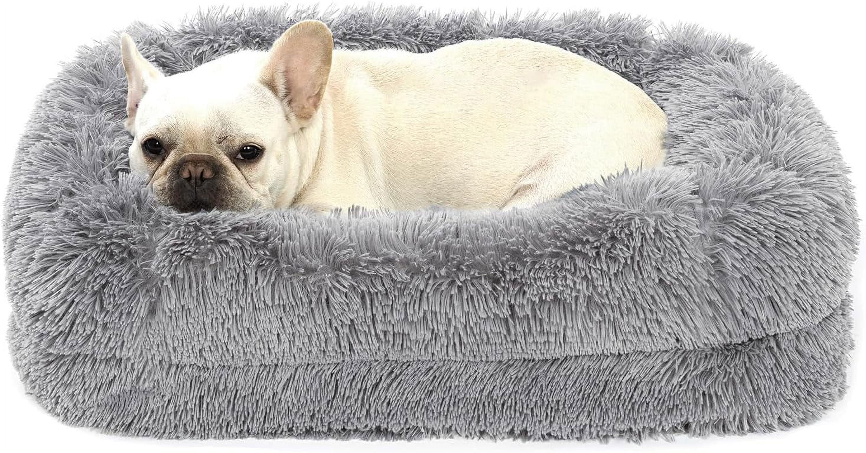 Calming Dog Beds for Small Dogs, Dual Layer Orthopedic Egg Crate Foam