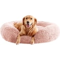 thumbnail image 1 of Calming Dog Beds for Large Dogs, Faux Fur Donut Cuddler Dog Bed, Round Fluffy Pillow, Washable Pet Bed for Dogs Up to 80Lbs, 34inch, 1 of 7