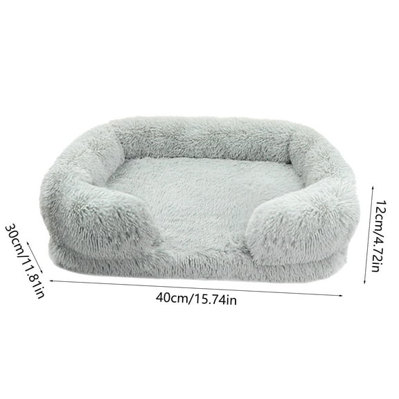 Calming Dog Cats Bed,Pet Bed for Cat,Small Dogs,16*12in Rectangle Washable Sleeping Orthopedic Pet Sofa Bed Soft Calming Cat/Puppy Beds for Indoor Cats Anti-Slip Bottom