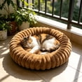 thumbnail image 1 of Calming Donut Dog Bed Small Round Cuddler Washable Anti-Anxiety Sleeping Cushion for Dogs & Cats 40cm, 1 of 7
