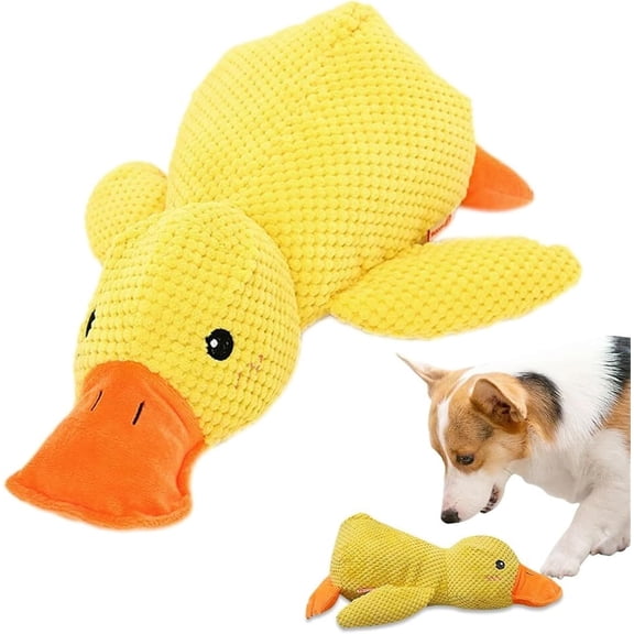 Calming Duck Dog Toy, Long-Lasting Aggressive Chewer Friendly Plush, Engaging Quack Noise for Fun and Calm, Great for Dogs at Home or in Yards