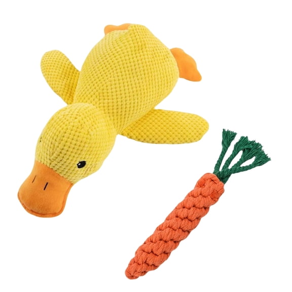 Calming Duck Toy for Dog, 2026 New Interactive Toy with Quack Sound, Durable Dog Toys for Aggressive Chewers, Soft Plush Stuffed Calming Duck Pillow for Puppy Keep Busy