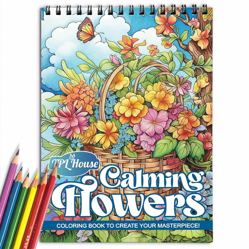 TPLHOUSE Christmas Nutcracker Coloring Book Spiral Bound for Adult, Premium Cover
