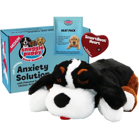 Calming Heartbeat Dog Toy with Heat Pack for Medium Breed Puppies