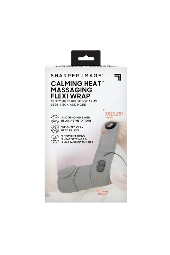 Calming Heat Massaging Flexi Wrap, Grey