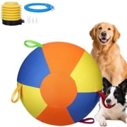Calming Jumbo Ball for Dogs, 2026 Durable Tear-Resistant Inflatable Big Ball, Giant Herding Ball for Dogs, with Handle Cover & Pump for Play & Exercise Dogs