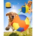 thumbnail image 1 of Calming Jumbo Ball For Dogs, Herding Ball For Dogs, Giant Inflatable Ball, Durable Tear-Resistant Big Ball With Handle Cover & Pump For Exercise Dogs Training & Backyard Play (Orange, 21.65''), 1 of 7