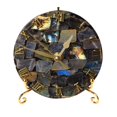 thumbnail image 1 of Calming Labradorite Conch Shell Table Ornament Clock For Home Office Decor, 1 of 6