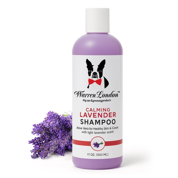 Warren London Calming Paraben-Free Natural Shampoo for Dogs, Lavender Scent, 17 oz Bottle
