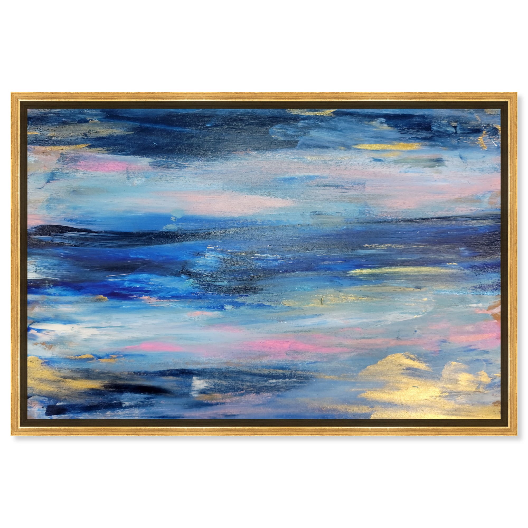 Calming Morning Sea Canvas Pastel Abstract Calming Wall Art by Art ...
