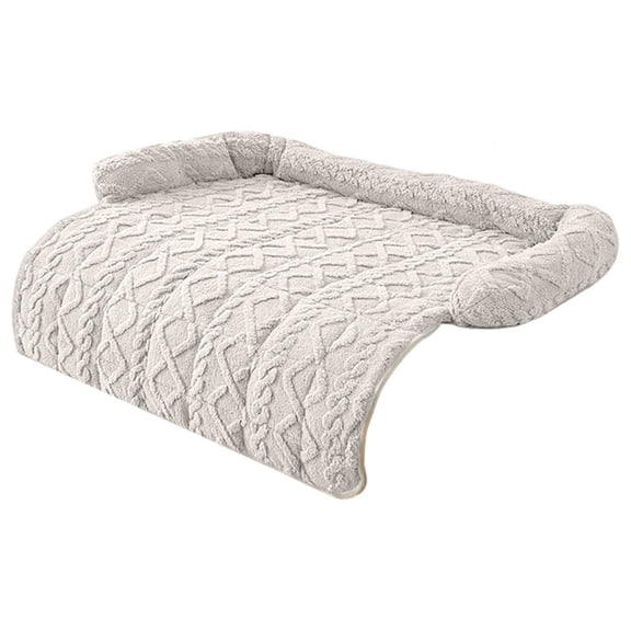 Calming Pet Bed Mat Velvet Fabric Non Bottom Sofa Protector Cushion for Cat Small Dog Indoor Home Rest