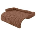 thumbnail image 1 of Calming Pet Bed Mat Velvet Fabric Non Bottom Sofa Protector Cushion for Cat Small Dog Indoor Home Rest, 1 of 5