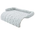 thumbnail image 1 of Calming Pet Bed Mat Velvet Fabric Non Bottom Sofa Protector Cushion for Cat Small Dog Indoor Home Rest, 1 of 5