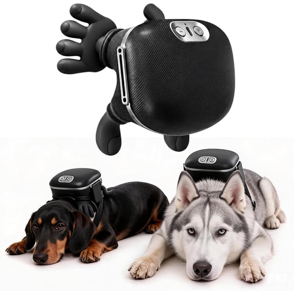 Calming Pet Massager,Dog Massager with Hands,Electric Automatic Head Leg Muscle Massager for Small Indoor Dogs and Cats,Handheld Itching Stress Relax Interactive Self Care (Black)