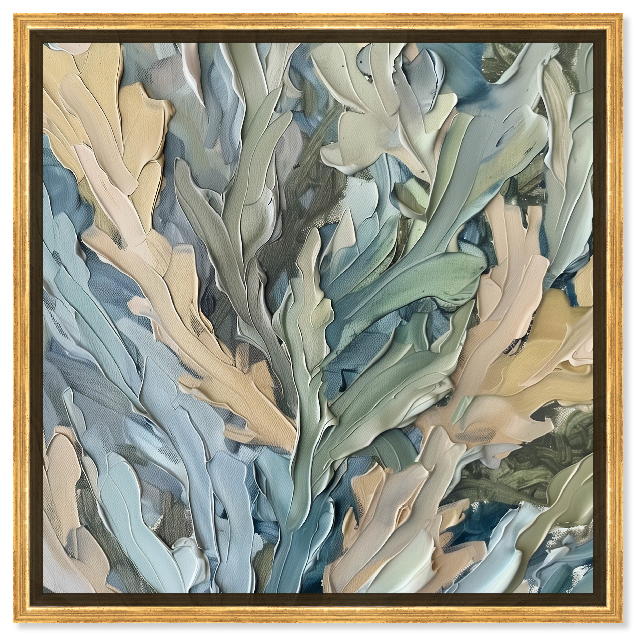 Calming Seaweed Beach Coastal Inspired Canvas Wall Art by Art Remedy ...