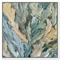 thumbnail image 1 of Calming Seaweed Beach Coastal Inspired Canvas Wall Art by Art Remedy, White Floater Frame, 12"x12", 1 of 7