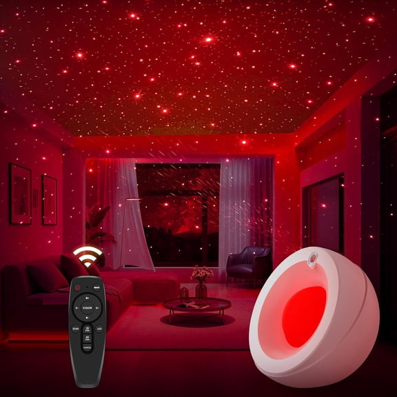 Calming Sensory Lights, Red Light Therapy for Sleep Aid, Red Star Night Light, Sensory Lamps for Autism - 7 Color Lighting for Sensory Room, for Children and Adults