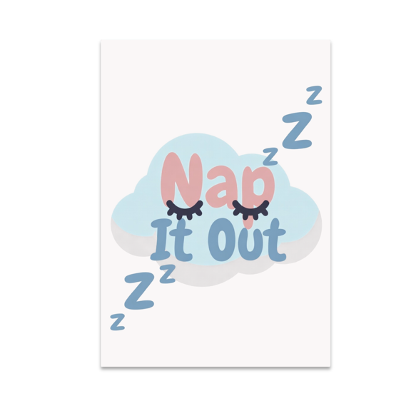 Calming Sleep Decor - Sleep Meditation Humor Enthusiast - 13x19 Poster Print