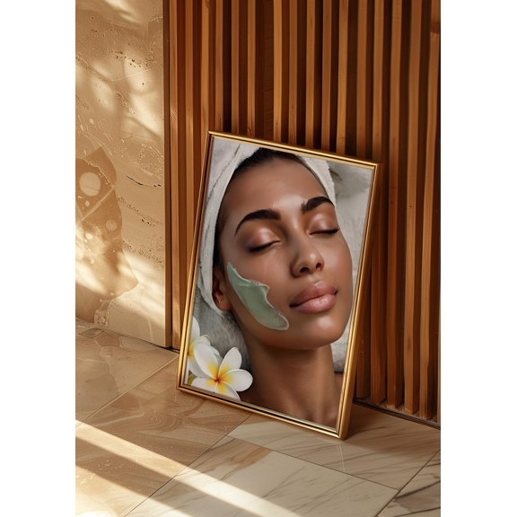 Calming Spa Facial Wall Art Print, Unframed Paper Poster 8x10in