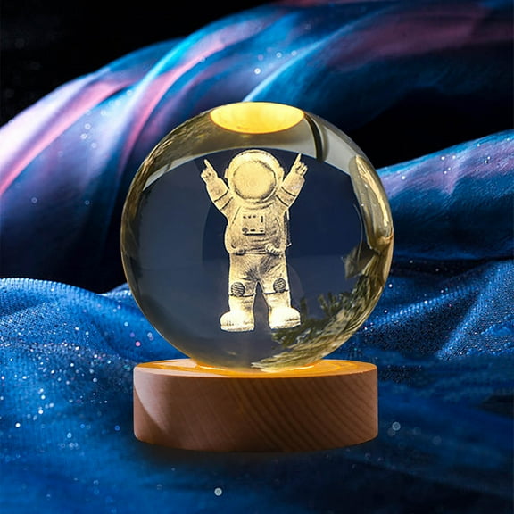 Calming Stellar Spheres, The Galaxy Saturn, And The Solar System Crystal Ball Night Light, 2.35 Inch Happy Lamps, Changing For Bedroom, Living Room Decor -B