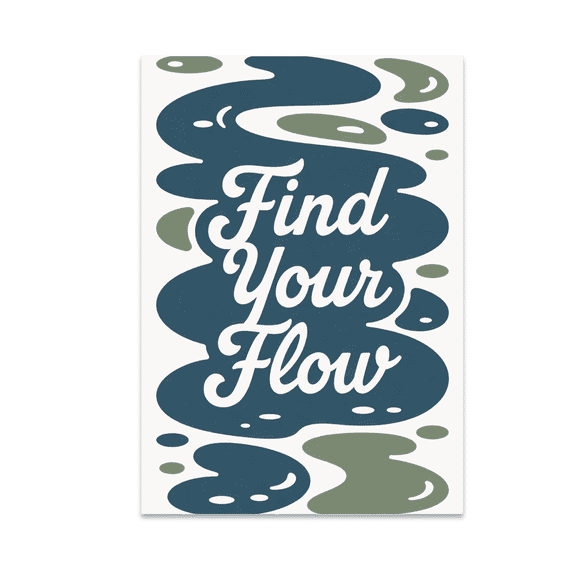 Calming Water Wall Art - Mindfulness Decor Enthusiast - 13x19 Poster Print