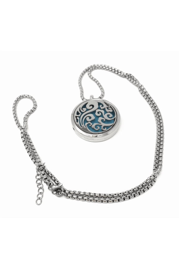 Calming Waves - Necklace - Essential Oil Diffuser - Locket