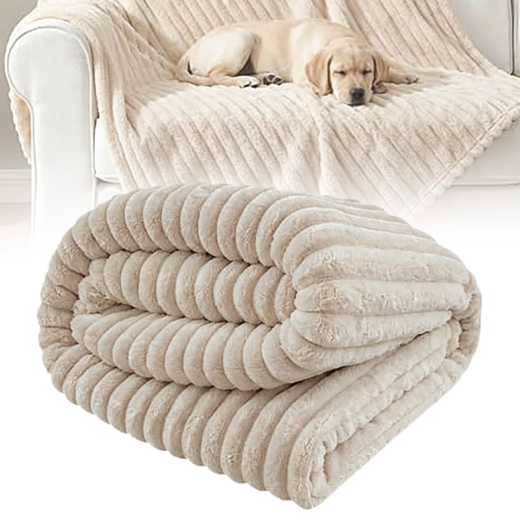 Calming Yellow Dog Blanket Double-Layer Warm Soft Pet Mat for Cats & Dogs, Macaron, Emotional Support Blanket, Anxiety Relief,(Gray, 27.56× 39.37Inch)