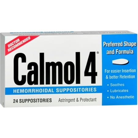 Calmol 4 Hemorrhoidal Suppositories 24 Each