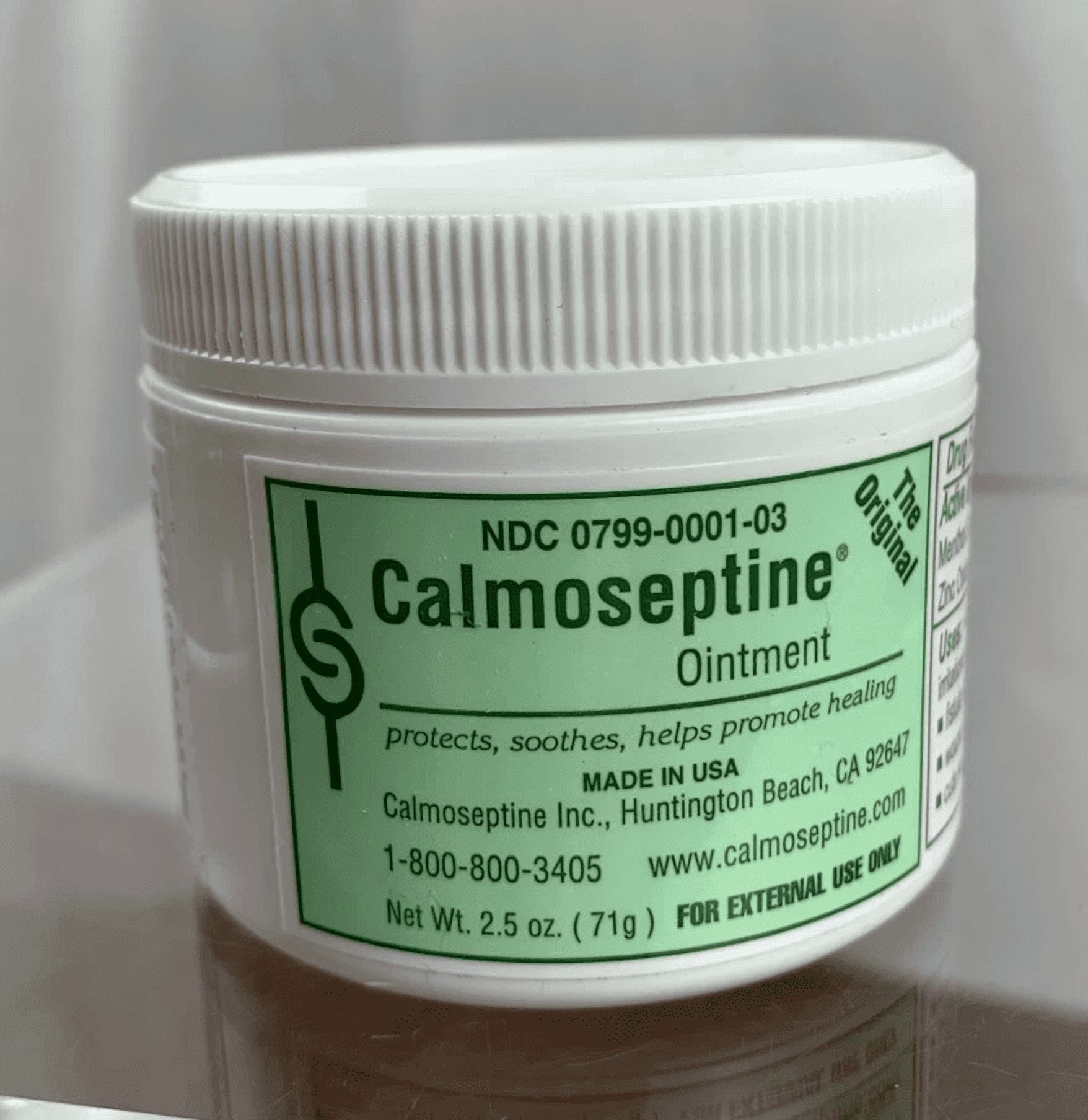Calmoseptine Diaper Rash Ointment Jar 2.5 Oz 6 Pk Zinc Oxide Ointment | Rash Cream for Adults | Healing Ointment Itchy Relief