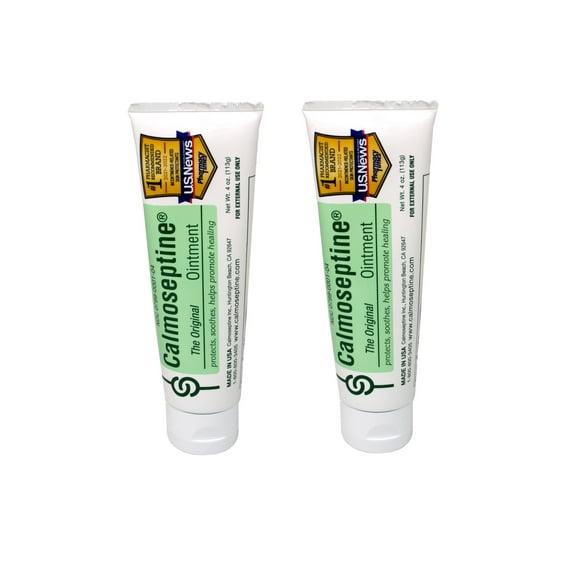 Calmoseptine Diaper Rash Ointment Tube 4 Ounce (Pack of 2)