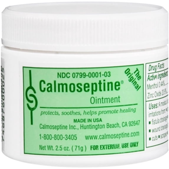 Calmoseptine Ointment Protects Soothes & Promote Healing Jar 2.5Oz, 5-Pack