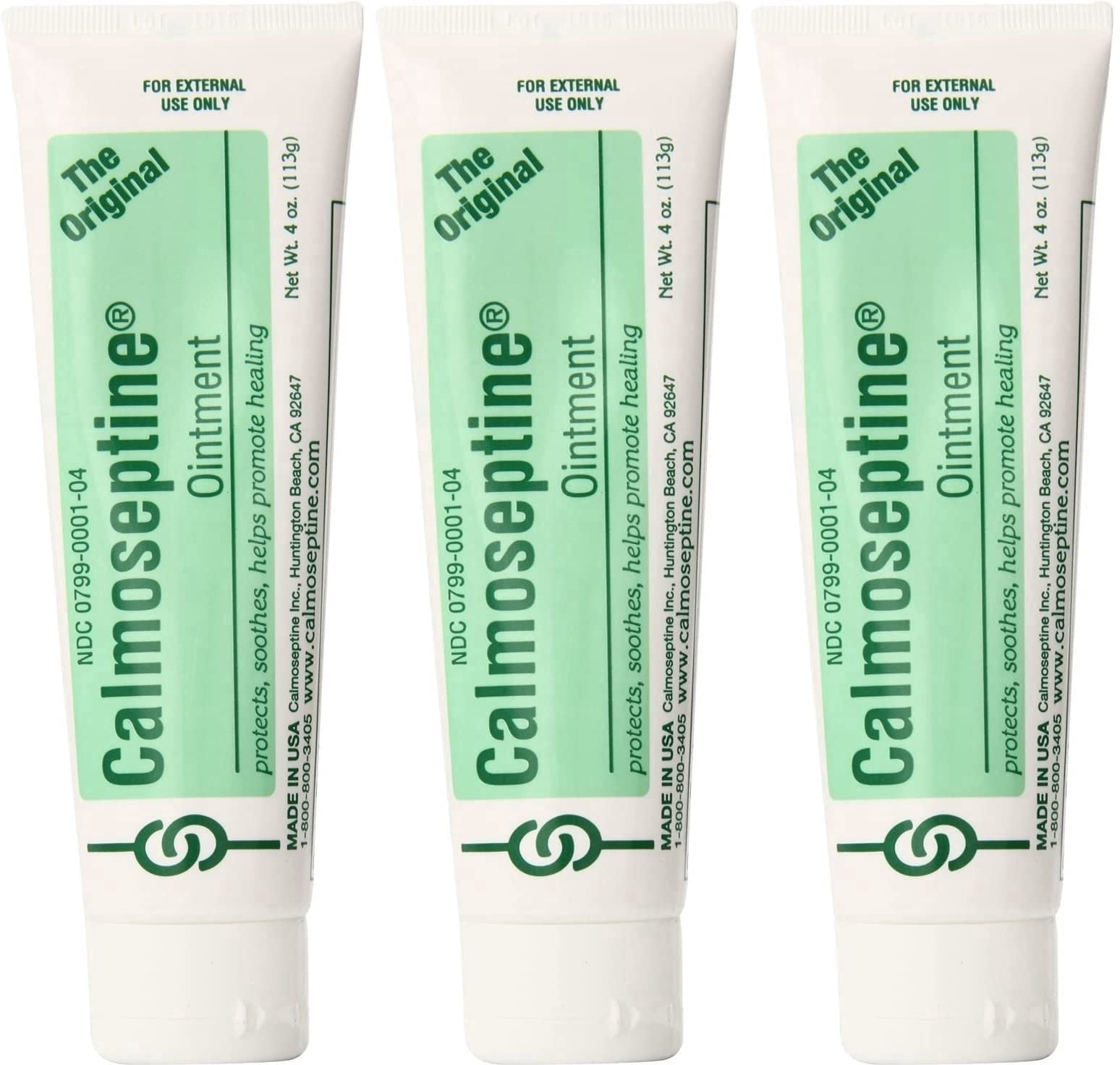 Calmoseptine Soothing Ointment Tube 4 Ounce (Pack of 3)