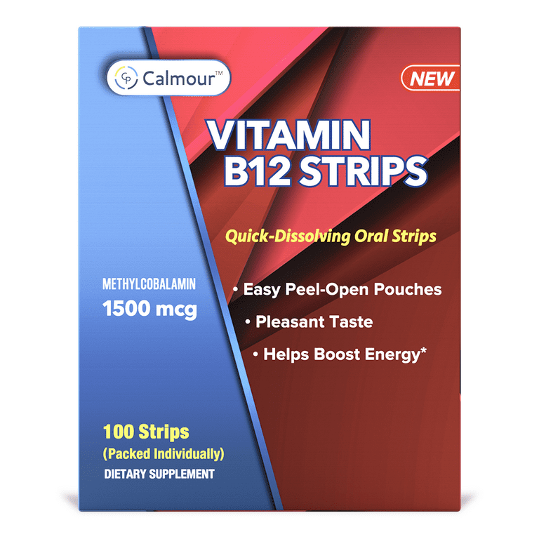 Vitamin B12 Oral Strips Calmour Health, 45 OFF