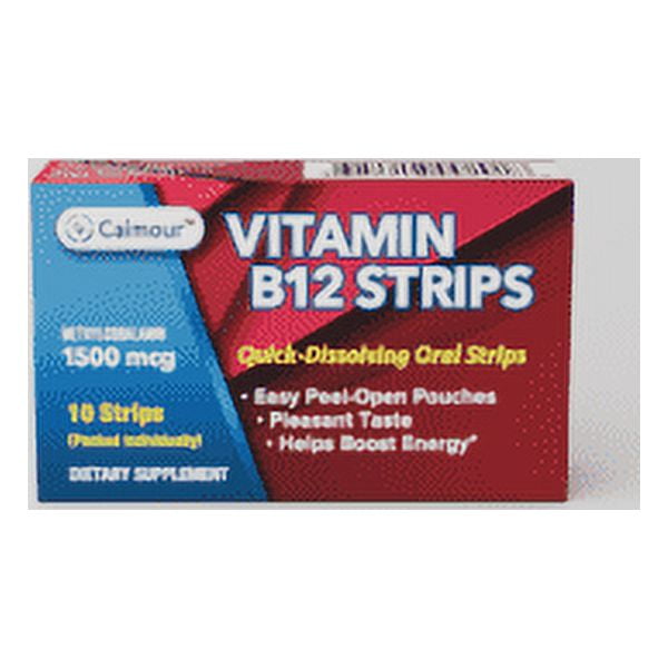 Calmour Vitamin B12 Quick Dissolving Oral Strips Dietary Supplements