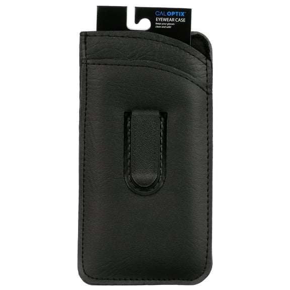 Caloptix Men's 2 Pocket Slip-In Eyeglass Case with Clip
