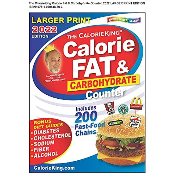 Pre-Owned CalorieKing 2022 Larger Print Calorie, Fat and Carbohydrate Counter
