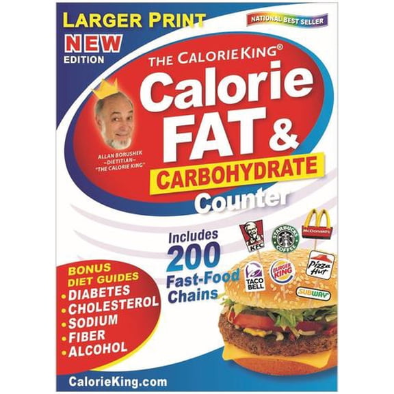 Calorieking Larger Print Calorie, Fat & Carbohydrate Counter, (Paperback)