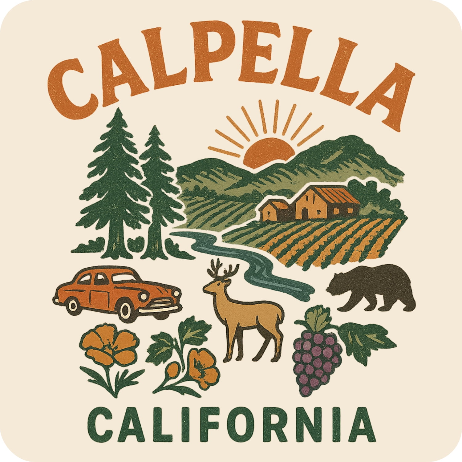 Calpine Sticker Calpella California Keepsakes Souvenir Vinyl Sticker – Destination ...